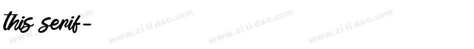 this serif字体转换
